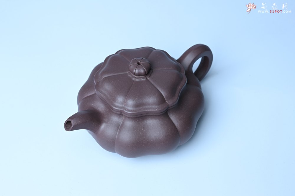 紫砂壶图片：美壶特惠 紫砂壶手工手制优质紫泥葵仿古壶 茶人醉爱 - 美壶网