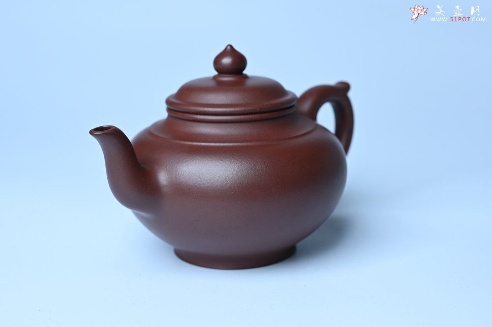 紫砂壶图片：潜力股周小培老师 4号井深井红皮龙全手工笑樱壶 养后特润 期待与您结缘 - 美壶网