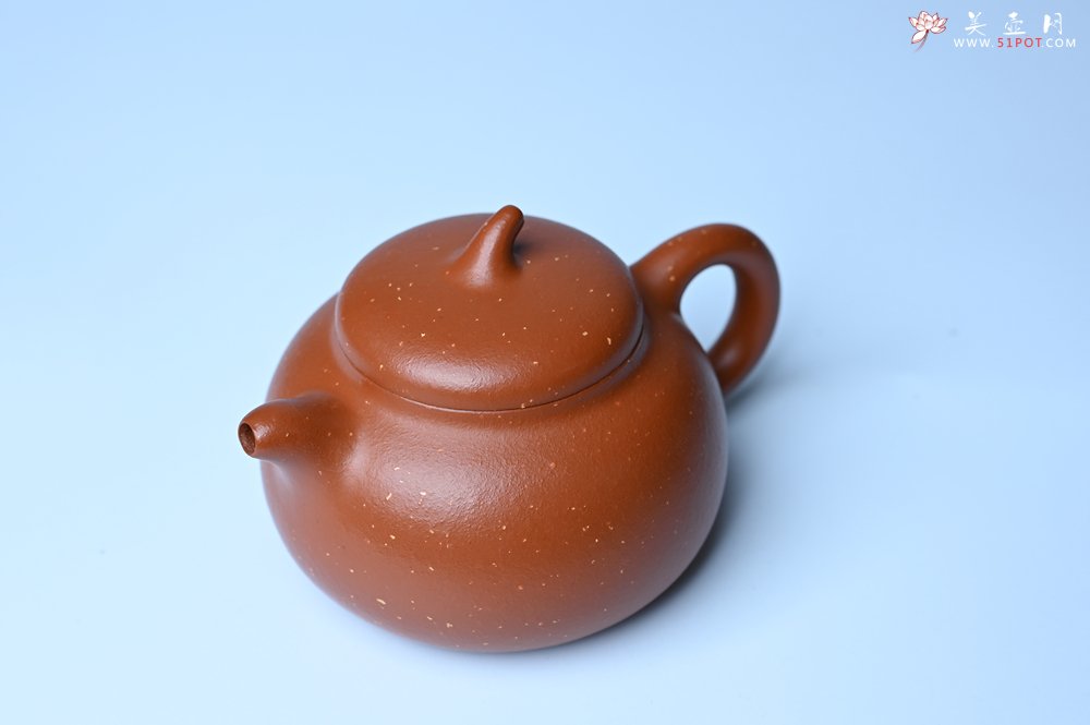 紫砂壶图片：美壶特惠 特好红泥桂花砂茄段壶 茶人醉爱 - 美壶网