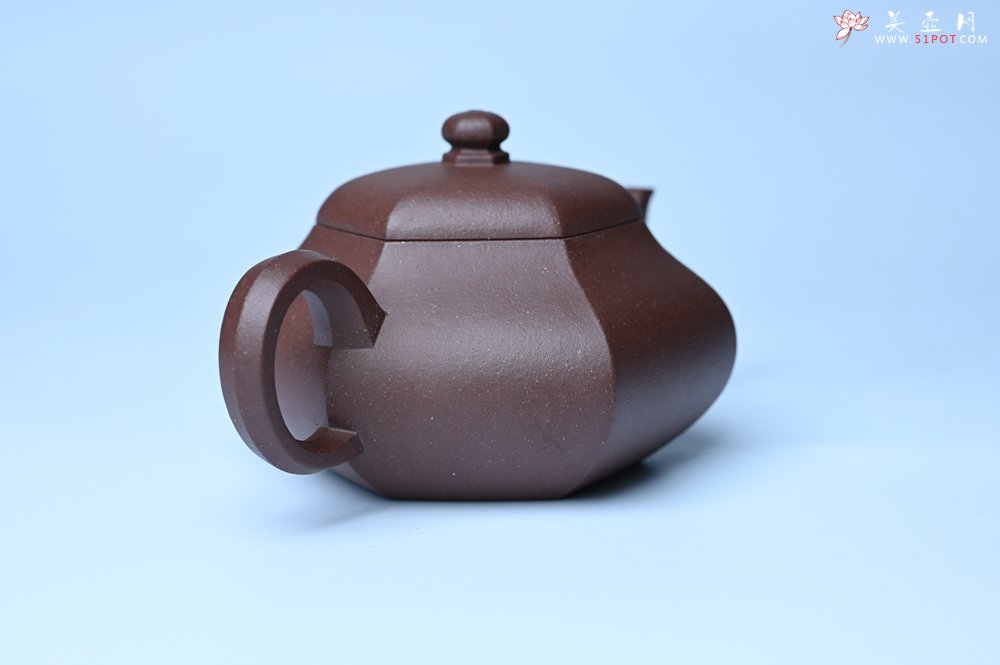 紫砂壶图片：美壶特惠 朱老师全手工六方君德壶 茶人醉爱 - 美壶网