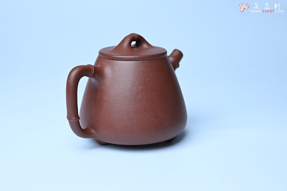 紫砂壶图片：美壶特惠 优质紫泥竹叶高石瓢壶 茶人醉爱 - 美壶网