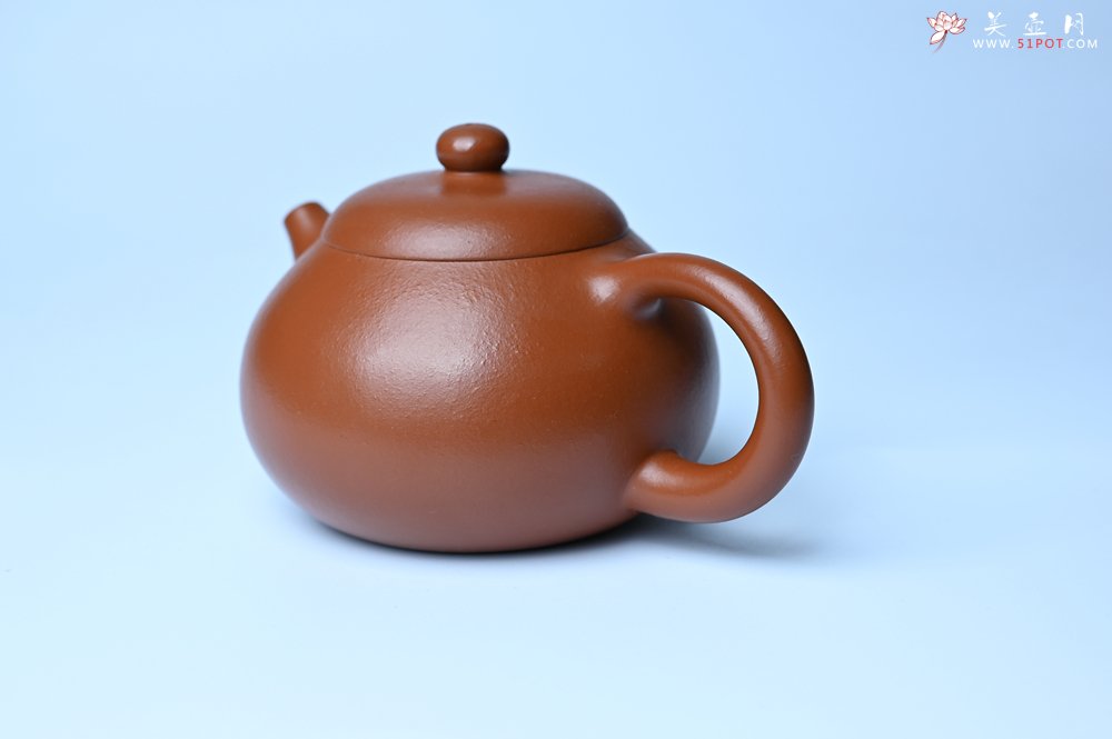 紫砂壶图片：潜力股周小培 油润黄龙山朱泥 全手工文旦壶 壶特好 期待与您结缘 - 美壶网