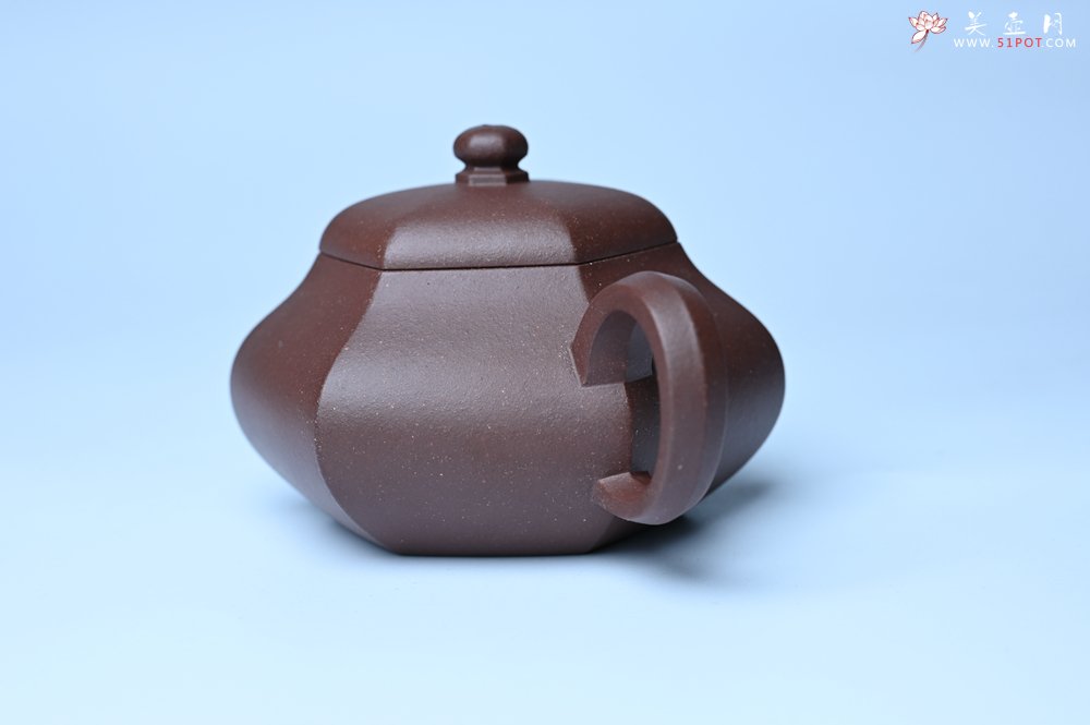 紫砂壶图片：美壶特惠 朱老师全手工六方君德壶 茶人醉爱 - 美壶网