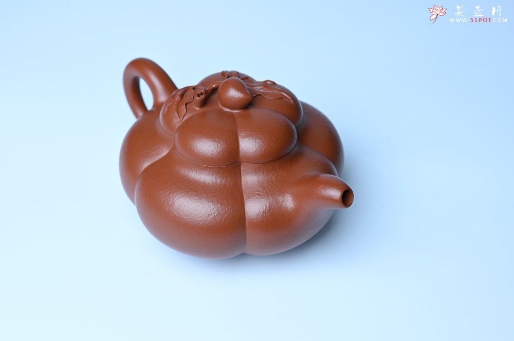 紫砂壶图片：美壶特惠 精品大红袍朱泥上合桃 茶人醉爱 - 美壶网