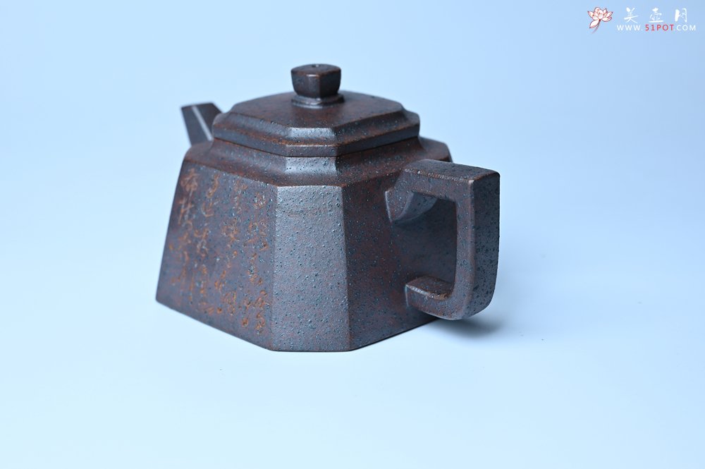 紫砂壶图片：美壶特惠 柴烧八方紫砂壶 茶人醉爱 - 美壶网