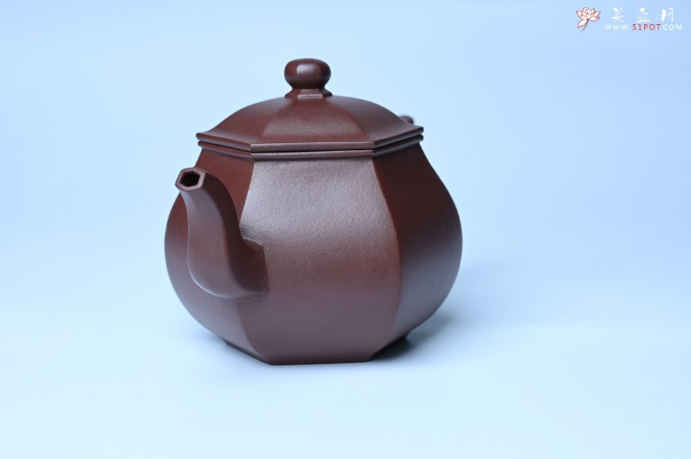 紫砂壶图片：全手工六方高韵 韵味悠长 - 美壶网