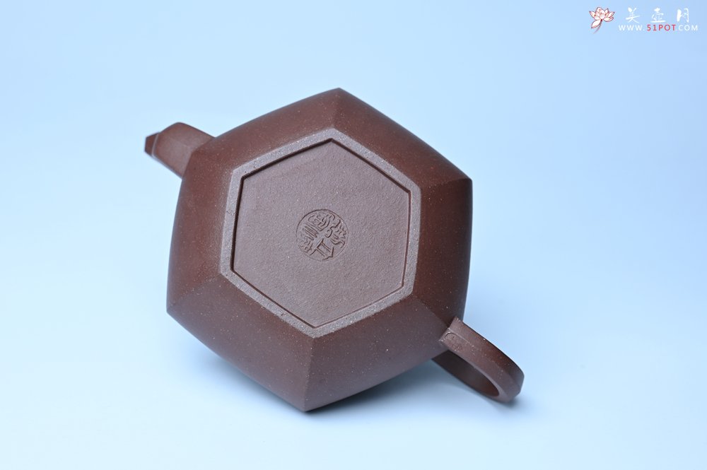 紫砂壶图片：美壶特惠 朱老师全手工六方君德壶 茶人醉爱 - 美壶网