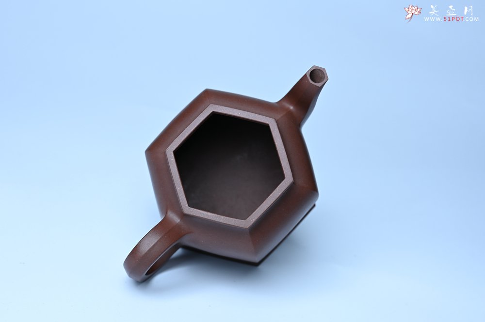 紫砂壶图片：美壶特惠 精致全手工六方金钟 泥料超好 - 美壶网
