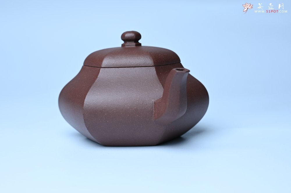 紫砂壶图片：美壶特惠 朱老师全手工六方君德壶 茶人醉爱 - 美壶网