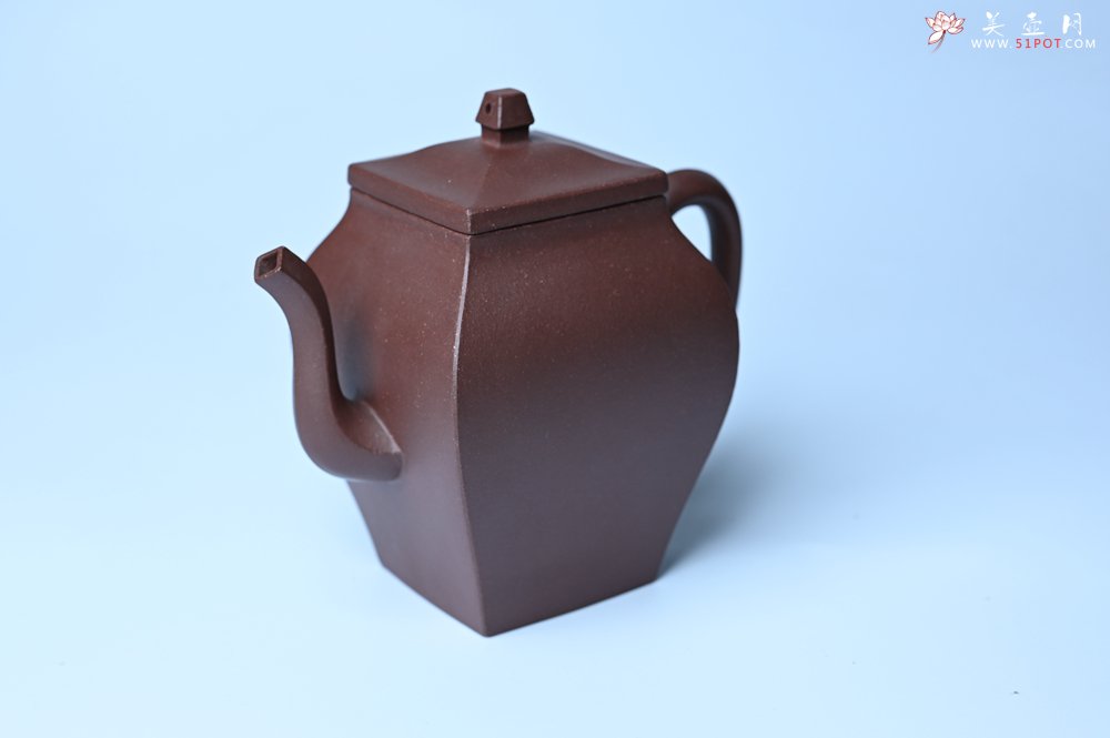 紫砂壶图片：美壶特惠 全手工镶接四方吉金壶 泥料超好 茶人醉爱 - 美壶网