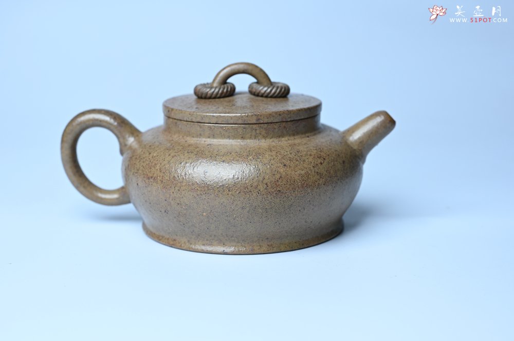 紫砂壶图片：美壶特惠 优质柴烧双圈壶 茶人醉爱 - 美壶网