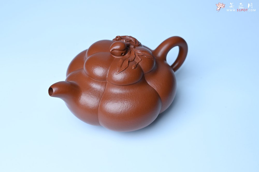 紫砂壶图片：美壶特惠 精品大红袍朱泥上合桃 茶人醉爱 - 美壶网