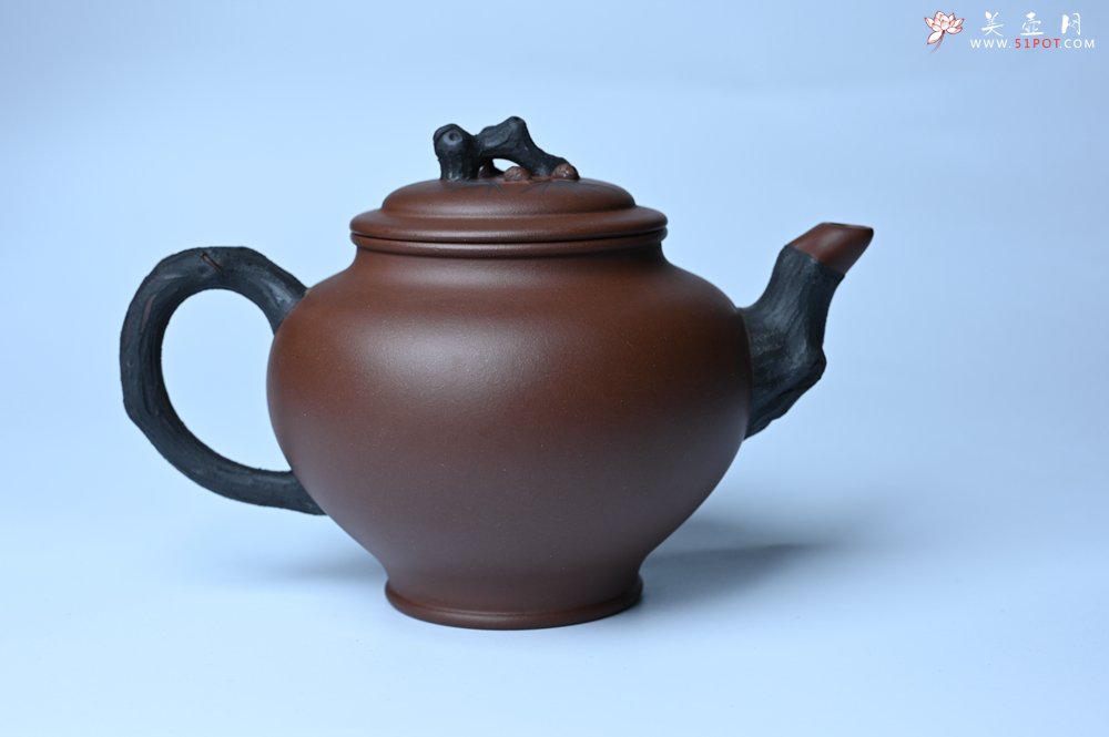 紫砂壶图片：美壶特惠 精致报春系列之松报春壶 - 美壶网