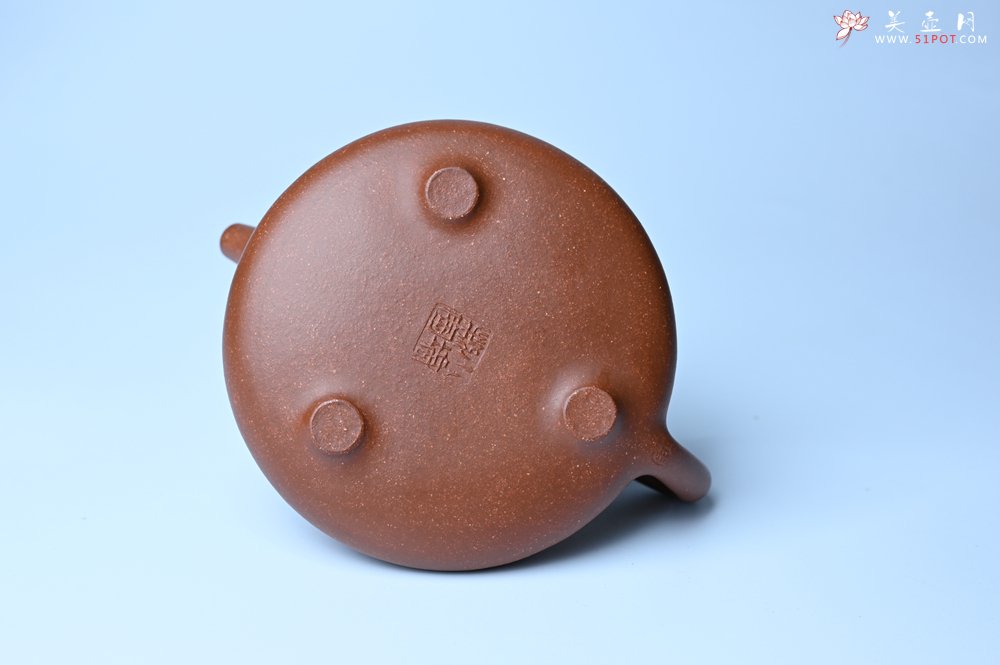 紫砂壶图片：潜力股周小培全手工降坡泥子冶石瓢 范小君徒杨志超装饰古钱币 饮之延年 特文气 - 美壶网