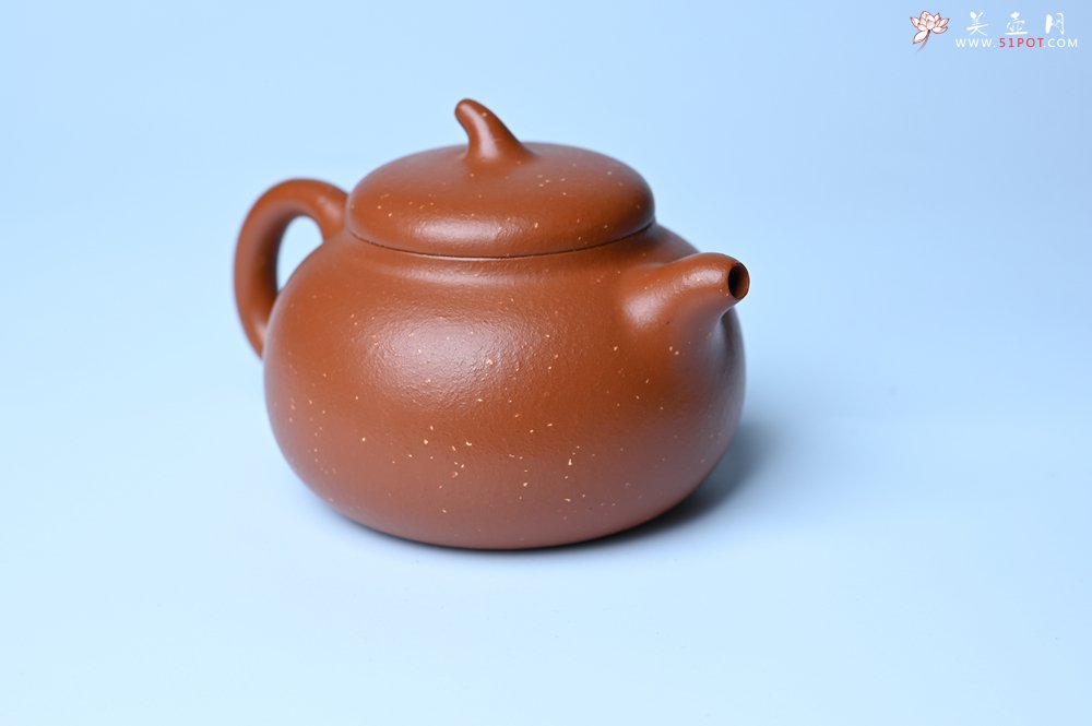 紫砂壶图片：美壶特惠 特好红泥桂花砂茄段壶 茶人醉爱 - 美壶网