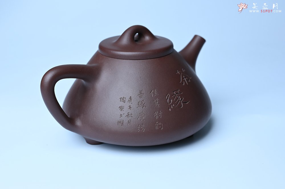 紫砂壶图片：潜力股周小培 特好全手工底槽清子冶石瓢 助工装饰品茶玩壶图 特文气 - 美壶网