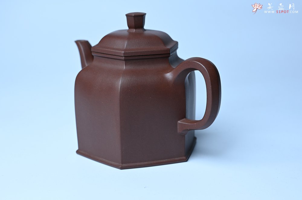 紫砂壶图片：美壶特惠 精致全手工六方金钟 泥料超好 - 美壶网