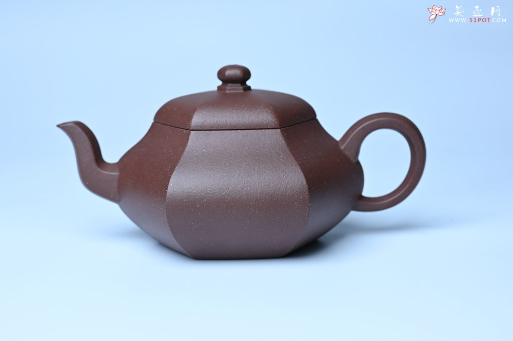 紫砂壶图片：美壶特惠 朱老师全手工六方君德壶 茶人醉爱 - 美壶网