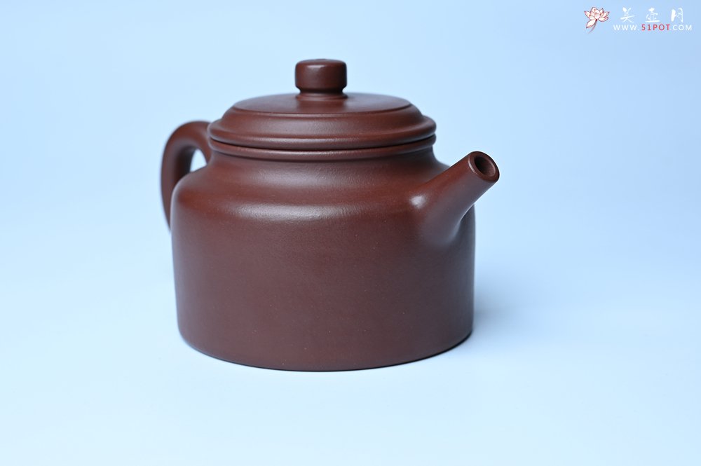 紫砂壶图片：油润黄龙山4号深井红皮龙 全手工德中壶 - 美壶网