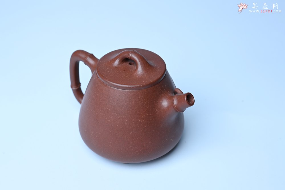 紫砂壶图片：美壶特惠 优质紫泥竹叶高石瓢壶 茶人醉爱 - 美壶网