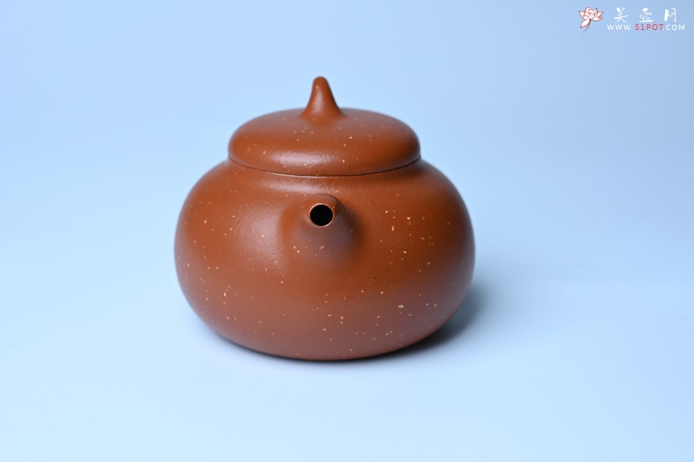 紫砂壶图片：美壶特惠 特好红泥桂花砂茄段壶 茶人醉爱 - 美壶网