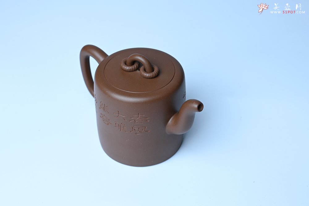 紫砂壶图片：美壶特惠 潜力股王静然 优质紫泥双圈壶 春风大雅能容物 装饰文雅 - 美壶网