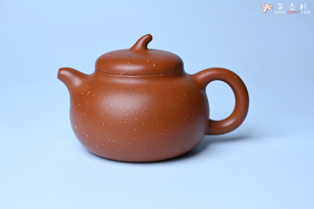 紫砂壶图片：美壶特惠 特好红泥桂花砂茄段壶 茶人醉爱 - 美壶网