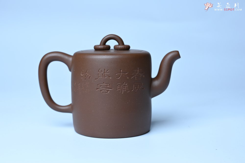 紫砂壶图片：美壶特惠 潜力股王静然 优质紫泥双圈壶 春风大雅能容物 装饰文雅 - 美壶网