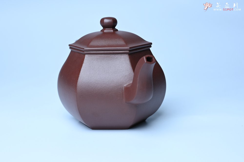 紫砂壶图片：全手工六方高韵 韵味悠长 - 美壶网