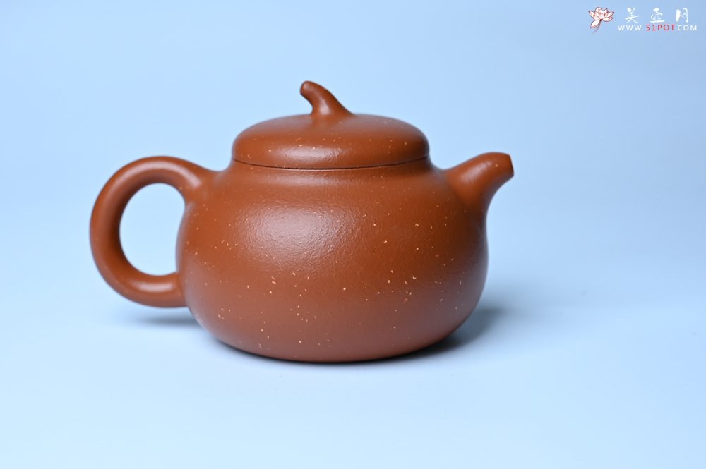 紫砂壶图片：美壶特惠 特好红泥桂花砂茄段壶 茶人醉爱 - 美壶网