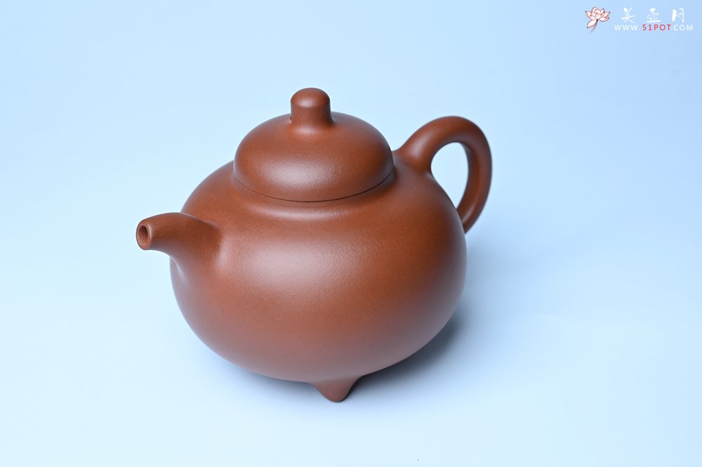 紫砂壶图片：潜力股周小培老师 老师家藏黄龙山一号井小红泥 全手工乳鼎壶 - 美壶网