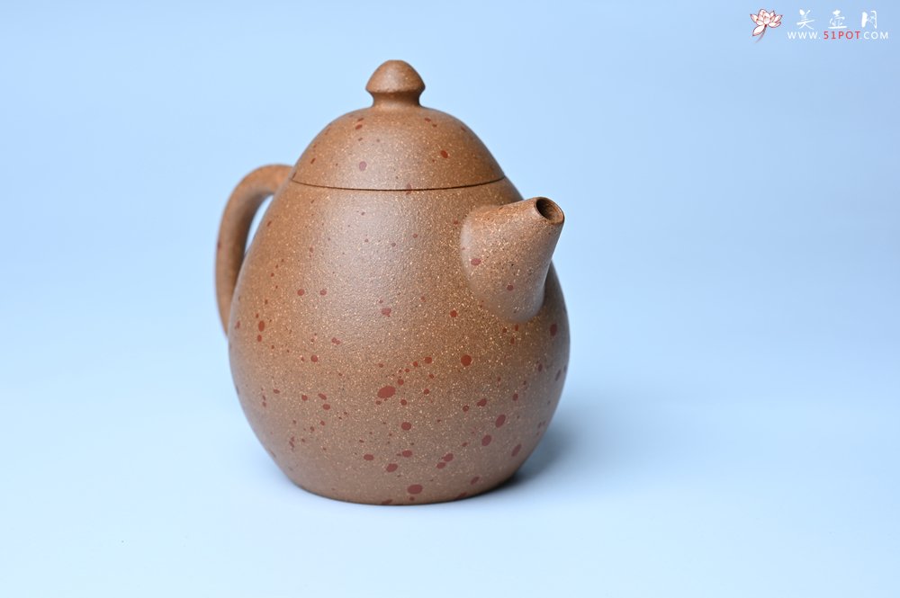 紫砂壶图片：美壶特惠 特好桃花段泥龙蛋紫砂壶 茶人醉爱 - 美壶网
