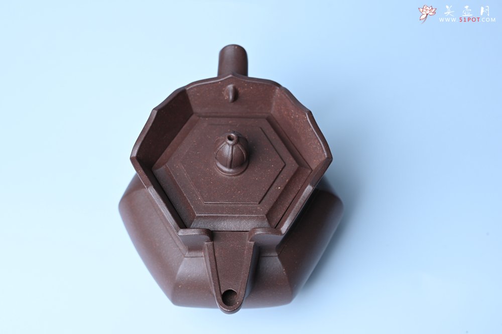 紫砂壶图片：摹古时大彬 优质调砂老紫泥全手工镶片僧帽壶 难度大 古韵悠悠 愈养迷人 - 美壶网