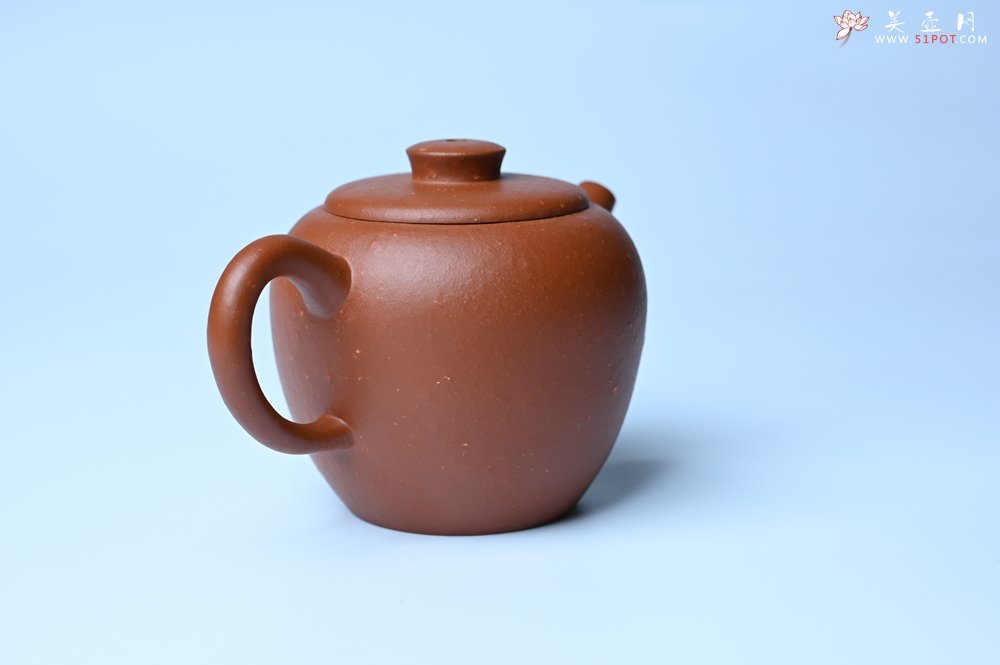 紫砂壶图片：美壶特惠 精品粗砂红泥巨轮壶 茶人醉爱 - 美壶网