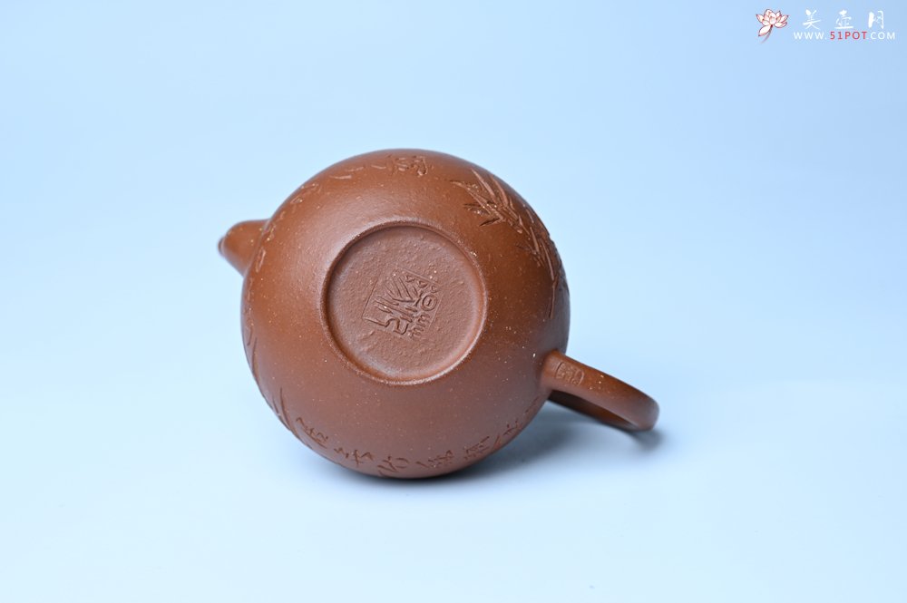 紫砂壶图片：美壶特惠 特好朱泥居不可无竹梨形壶 茶人醉爱 - 美壶网