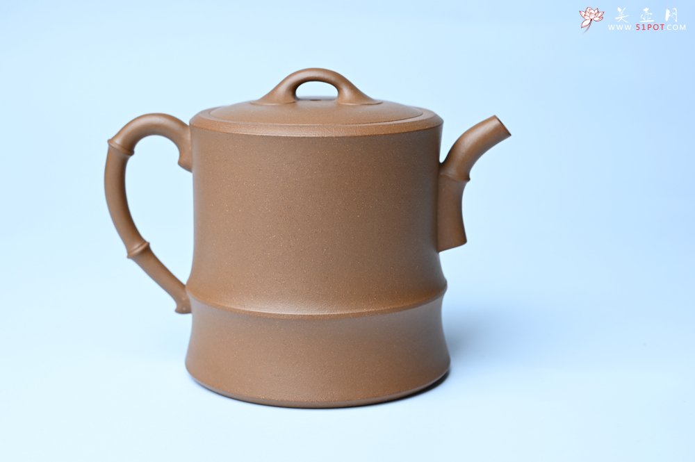 紫砂壶图片：美壶特惠 精工黄金段泥竹段 挺拔秀雅 茶人醉爱 - 美壶网