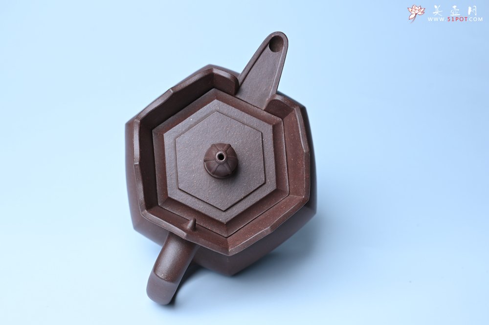 紫砂壶图片：摹古时大彬 优质调砂老紫泥全手工镶片僧帽壶 难度大 古韵悠悠 愈养迷人 - 美壶网