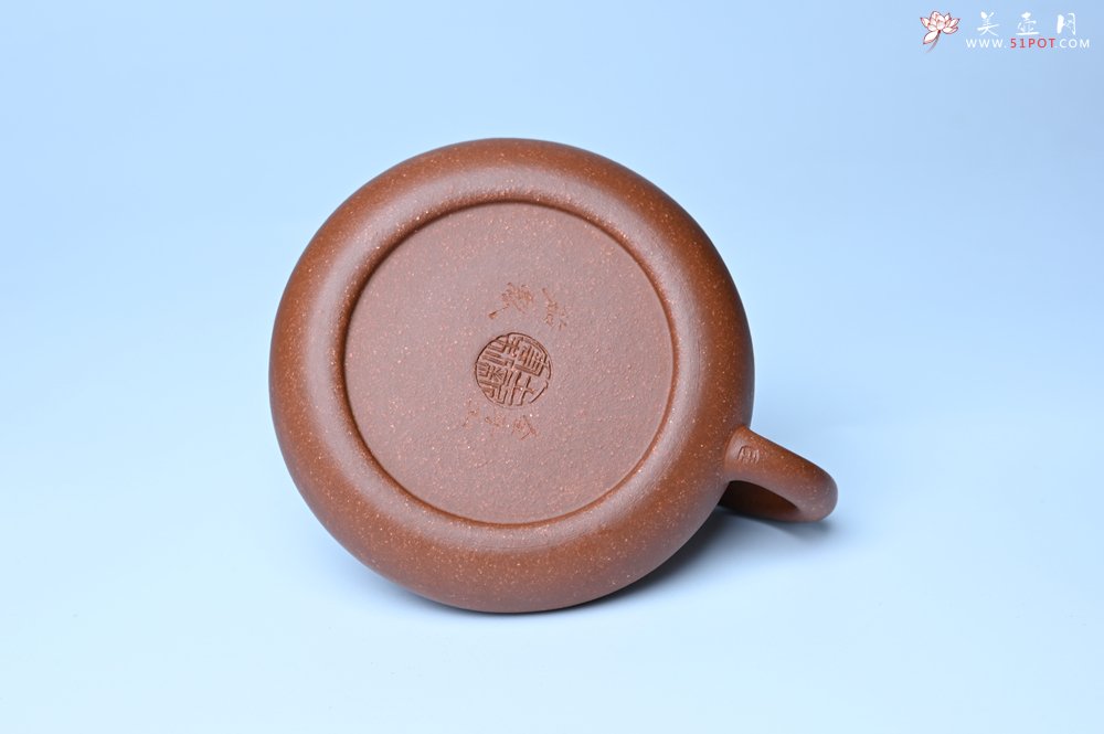 紫砂壶图片：美壶特惠 潜力股王老师 全手工拍打成型茄瓢壶 装饰枯枝鸟 特文气 - 美壶网