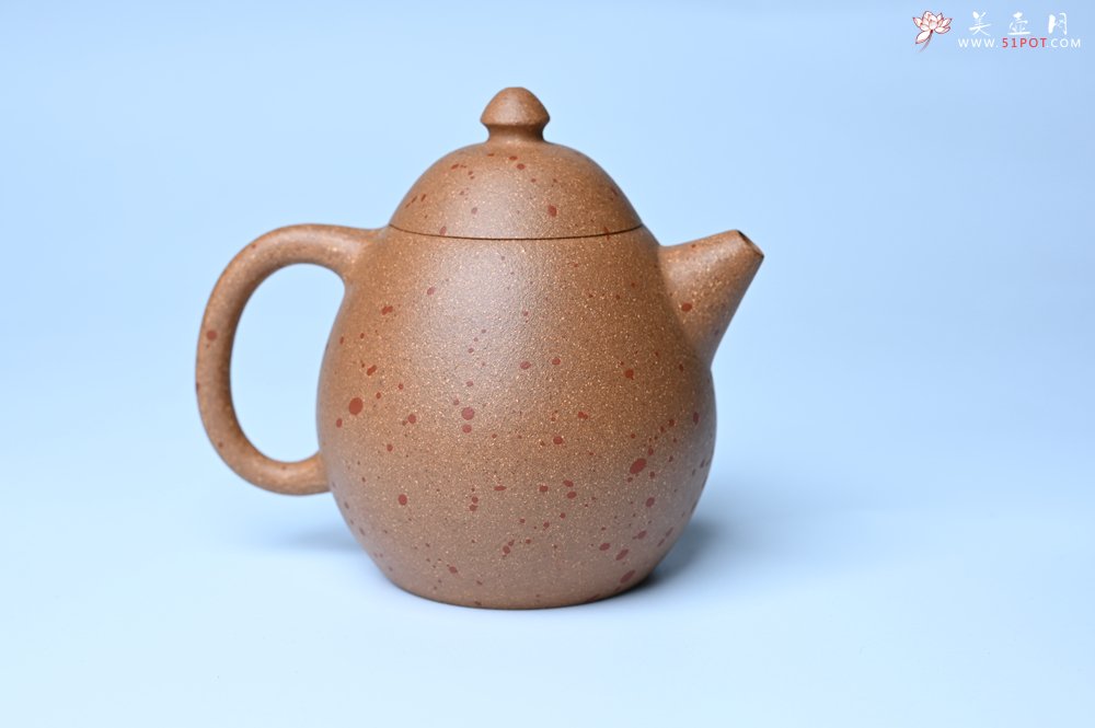 紫砂壶图片：美壶特惠 特好桃花段泥龙蛋紫砂壶 茶人醉爱 - 美壶网