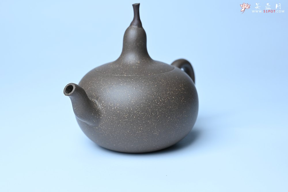 紫砂壶图片：美壶特惠 精致青段大肚茄子壶 茶人醉爱 - 美壶网