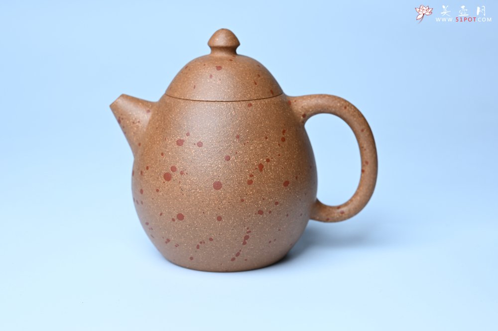 紫砂壶图片：美壶特惠 特好桃花段泥龙蛋紫砂壶 茶人醉爱 - 美壶网