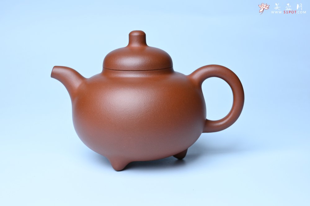 紫砂壶图片：潜力股周小培老师 老师家藏黄龙山一号井小红泥 全手工乳鼎壶 - 美壶网
