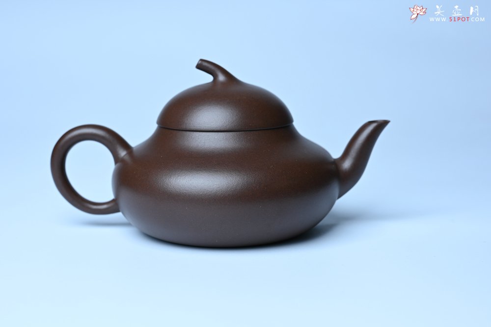 紫砂壶图片：美壶特惠 特好老紫泥茄段梨形壶 茶人醉爱 - 美壶网
