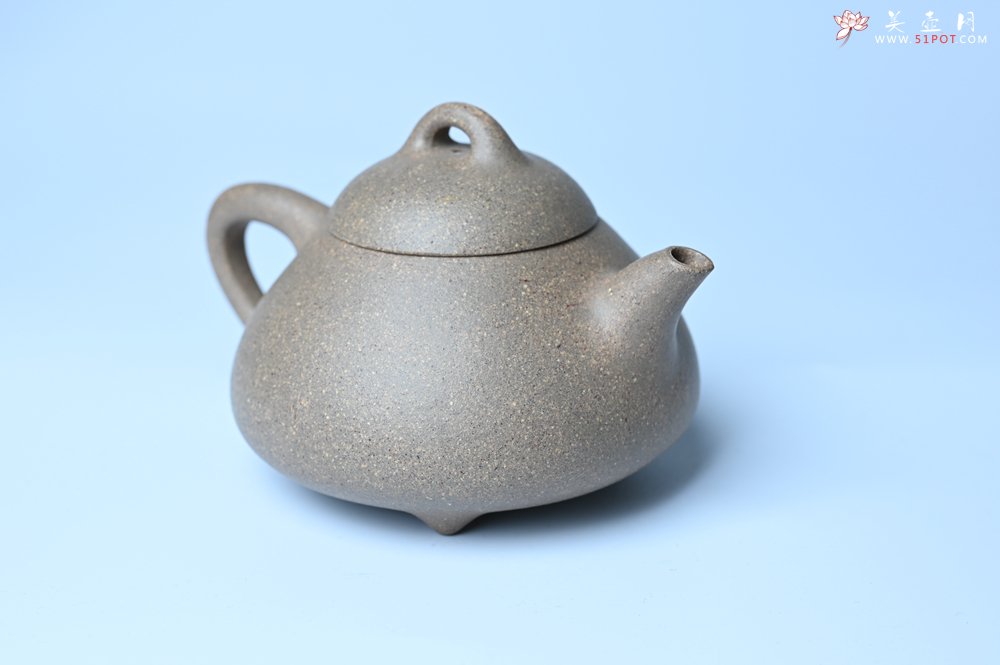 紫砂壶图片：美壶特惠 特好松花段泥精工乳瓢茶壶 茶人醉爱 - 美壶网