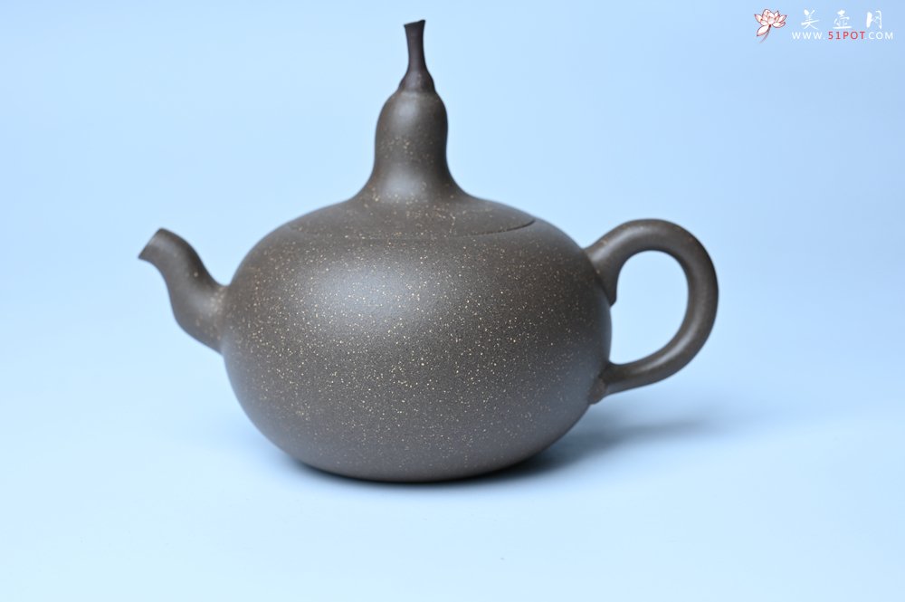 紫砂壶图片：美壶特惠 精致青段大肚茄子壶 茶人醉爱 - 美壶网