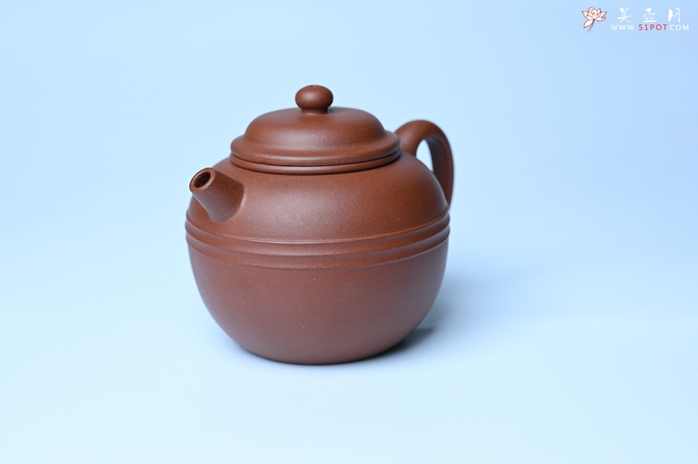紫砂壶图片：美壶特惠 精致老清水泥腰线巨轮壶 茶人醉爱 - 美壶网