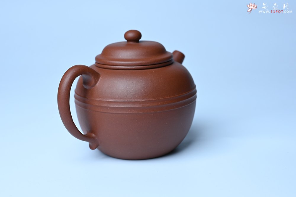 紫砂壶图片：美壶特惠 精致老清水泥腰线巨轮壶 茶人醉爱 - 美壶网