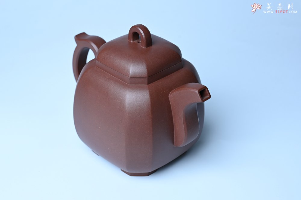 紫砂壶图片：实力派张海艳全手工家藏底槽清精工福临八方壶 气势磅礴 - 美壶网