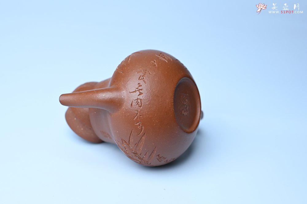 紫砂壶图片：美壶特惠 特好朱泥居不可无竹梨形壶 茶人醉爱 - 美壶网