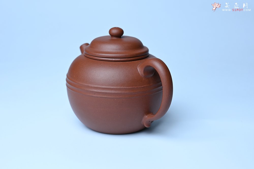 紫砂壶图片：美壶特惠 精致老清水泥腰线巨轮壶 茶人醉爱 - 美壶网